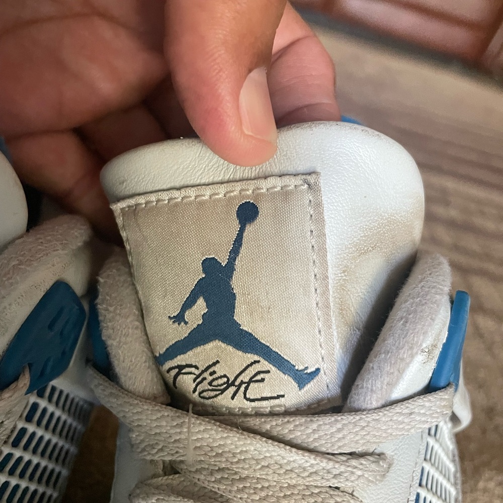 Air Jordan Retro 4 Military Blue Kids Sneakers - Picture 3 of 12